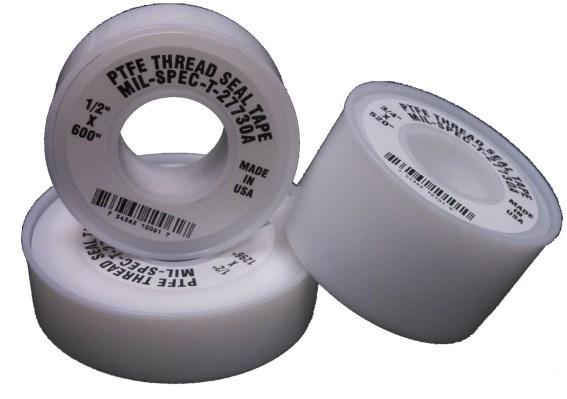 Thread Seal Tapes & Sealants Section 1 PTFE Thread Seal Tapes Made in USA Standard Thread Seal Tape Density: 0.7 Thickness: 3.