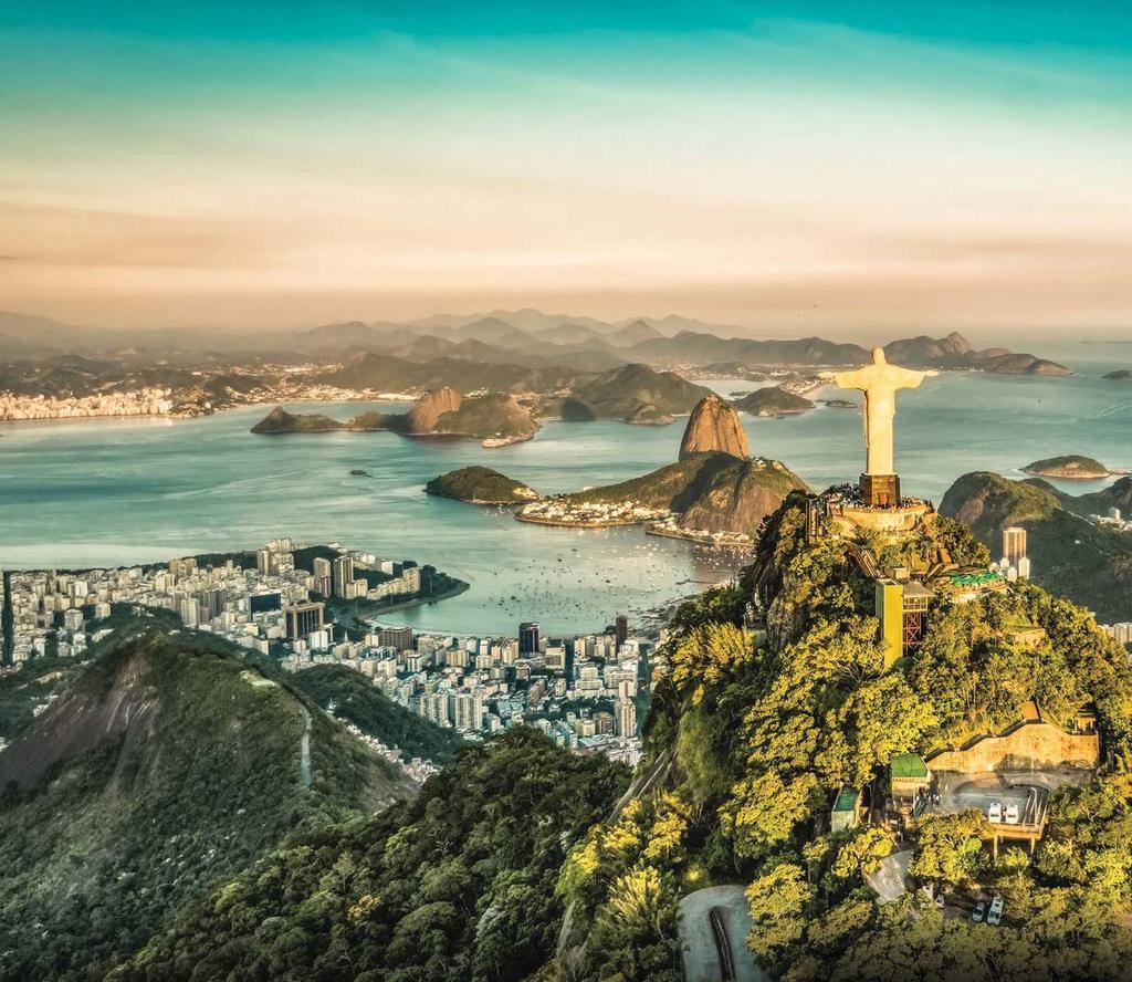 The Evergreen Experience Inclusions that exceed your expectations Left: Christ the Redeemer Statue, Rio de Janeiro Top right: Llama Bottom right: Community visit, Sacred Valley Evergreen Cruises &