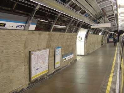 Work has at last begun on the Victoria Line area with all the platform tiles having been removed.