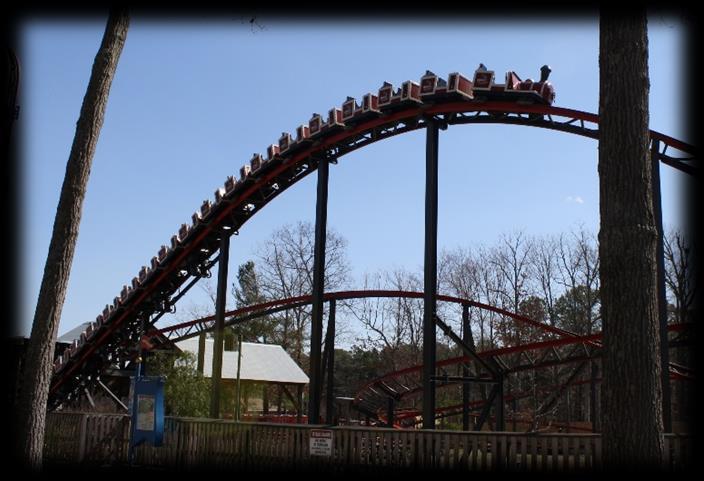 It is very likely that a real roller coaster could not even achieve the same height as the initial drop hill.