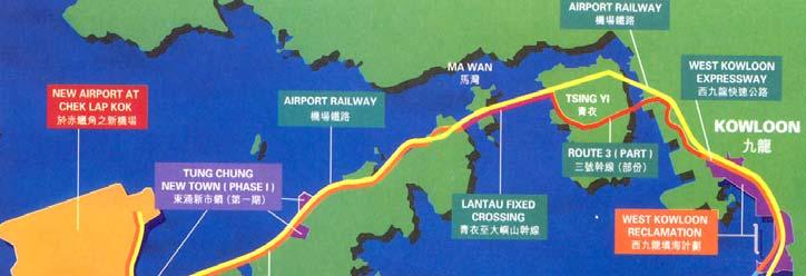 Airport Core Projects include: 1. New Airport at Chek Lap Kok 2.