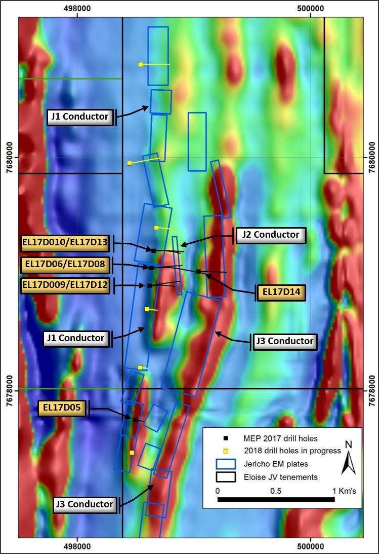 1 Queensland: Jericho drilling resumed 5,000m diamond drill program to scope out Jericho s geochemical signature Drilling underway along the Jericho system o current focus is the 3.