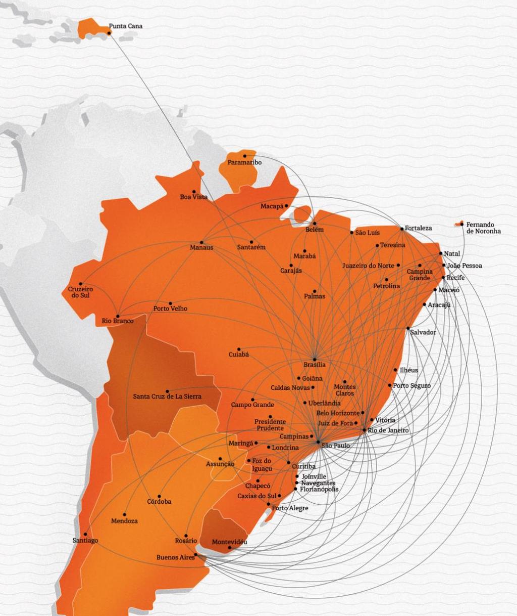 GOL is Brazil s favorite airline Brazil s # 1 Airline #1 in network #1 in business traffic #1 in