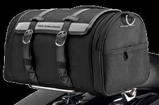 TAIL / SEAT BAGS CTB-250 Deluxe Expandable Roll Bag $119.95 RRP Expandable for when more room is needed Compatible with CTB350 Side pockets easily store keys, money, etc.