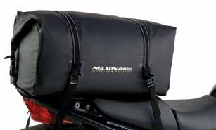 base plate helps support bag Securely mounts with quick release cam buckles and nylon webbing Strong D-rings allow more Survivor bags to be attached Can be mounted across or along seat or tail