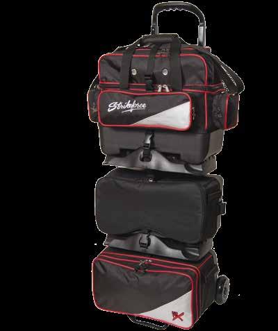 deluxe features Removable top bag becomes a full-featured 2-ball