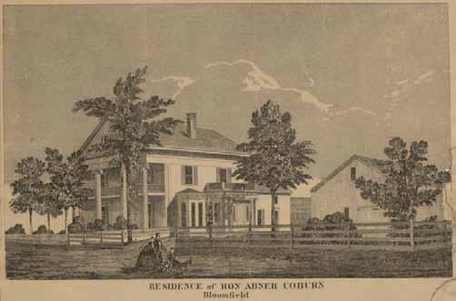 Residence of Hon Abner Coburn Bloomfield 14 Map of Somerset County,