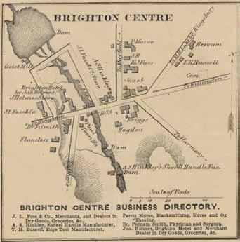 Brighton Centre 16 Map of Somerset County, Maine 1860