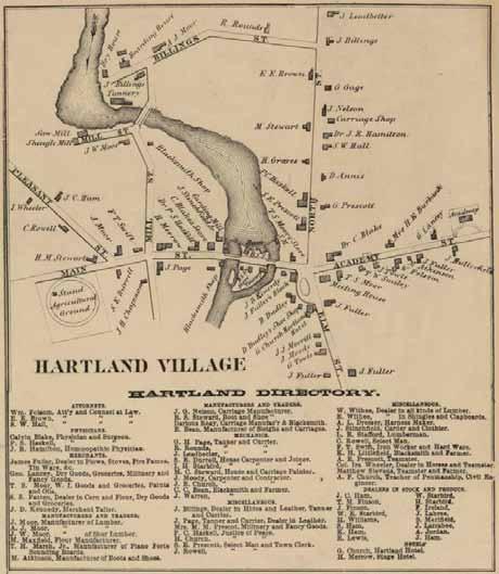 Hartland Village 38 Map of Somerset County, Maine 1860