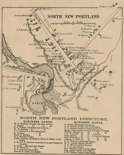 North New Portland Map of