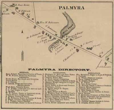 Palmyra Village Map of