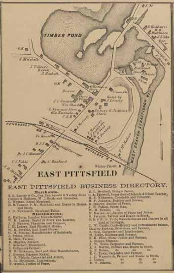 East Pittsfield 62 Map of Somerset County, Maine 1860
