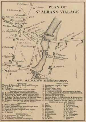 St. Albans Village 74 Map of Somerset County, Maine 1860