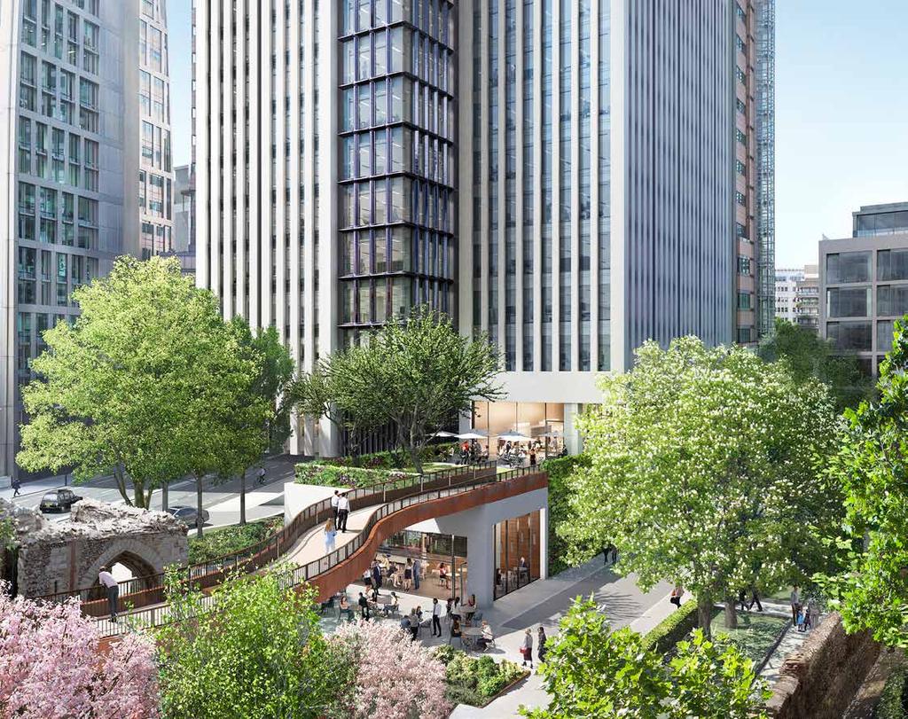 London Wall Place is a new destination in the City of London, offering an acre of landscaped public realm set between two statement office buildings.