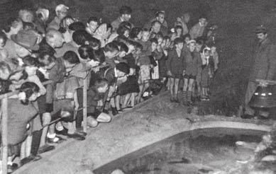 VARSTVO NARAVE, 25 (2011) 59 Slika 2: Kotanja za človeške ribice v 50- ih letih na poti iz Malih jam (foto: arhiv Notranjski muzej