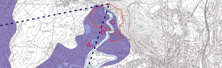 16 Slika 8: Analiza vodnih teles in poplav (kartografska podloga: Kartografski, 2008) Da bi preprečili poplave, so strugo Pivke regulirali.