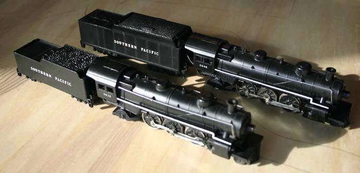 Lionel-made steam locomotives (front row L to R): #0602 (60), an 0-6-0