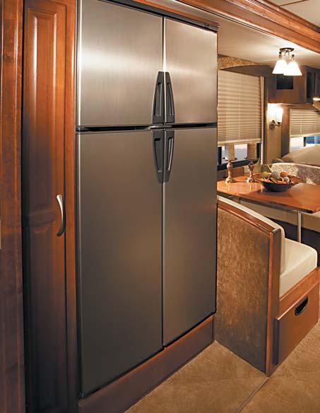 THE REFRIGERATOR from Dometic boasts an icemaker and 12 cubic feet of room for your favorite