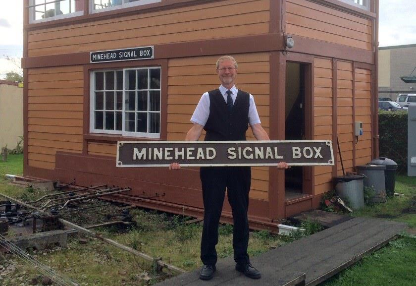 October Friends of Minehead Station procure original Minehead Signalbox nameplate.