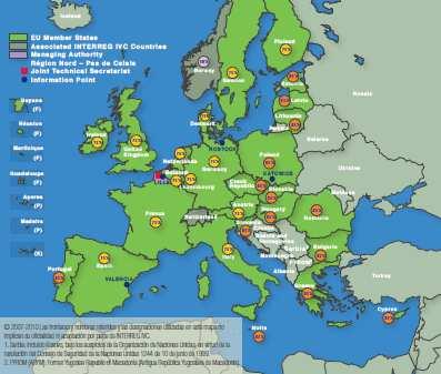 Programación 2007-2013: INTERREG IVC Vixente dende o ano 2002. Cooperación Interrexional entre toda Europa. A área elexible abarca toda a UE a 27, incluíndo as áreas insulares e exteriores.