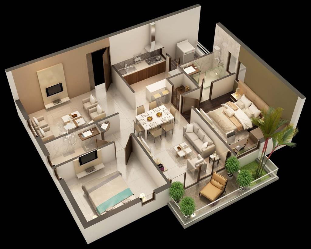 YOUR HOME 2BHK - 1350 SQFT