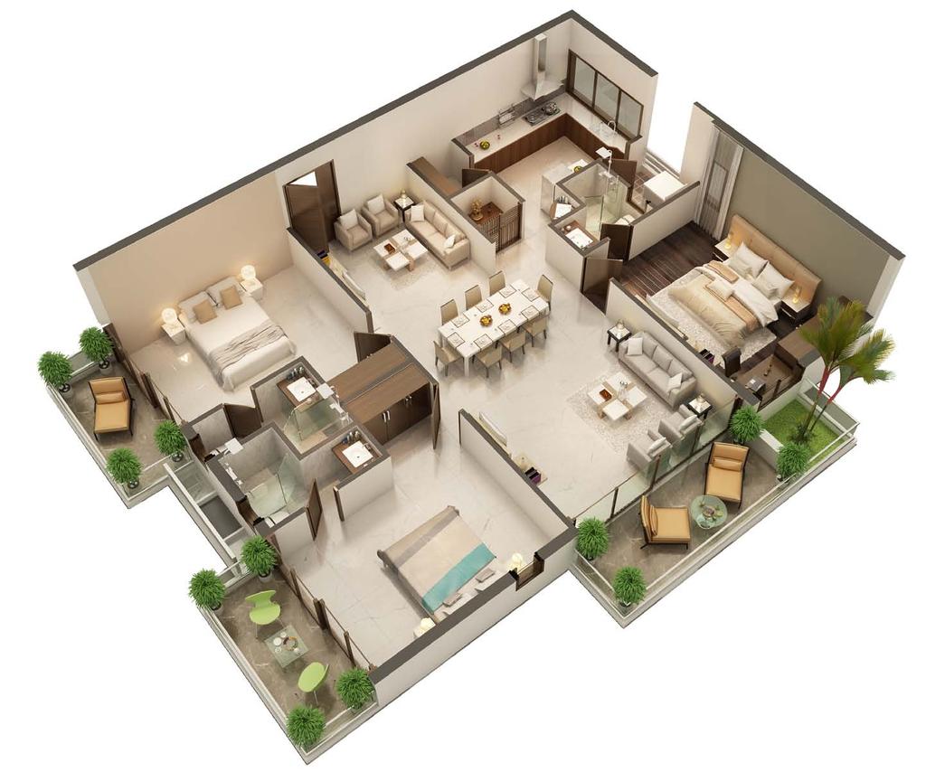 YOUR HOME 3BHK - 2155 SQFT