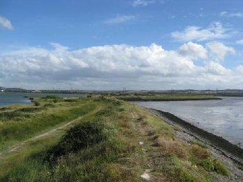 Thames Estuary Path Section 50 Higham Marshes North Kent Condition of the waterfront Barriers to development Links and Access Key Recommendations The first part comprises a high grassed embankment.