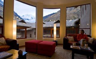 While At the Lodges All four mountain lodges have been designed and built in accordance with traditional building techniques, Inca architectural & mythological concepts, and respect for the