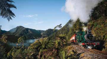 North Western Tasmania Rack and Gorge Wilderness Railway Journey Step back in time as you board a majestic steam train and travel deep into the Tasmanian wilderness, experiencing unique cool