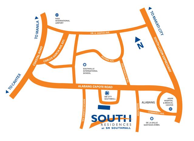 PLACES OF INTEREST THE IDEAL LOCATION With SM Southmall just a few steps away, enjoy the convenience of being close to everything that you will ever need.