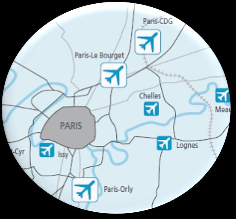 PARIS AIRPORT SYSTEM IS THE ONLY ONE OF ITS KIND IN EUROPE PARIS AEROPORT PARIS-LE BOURGET Largest business airport in Europe Industrial and aeronautical area