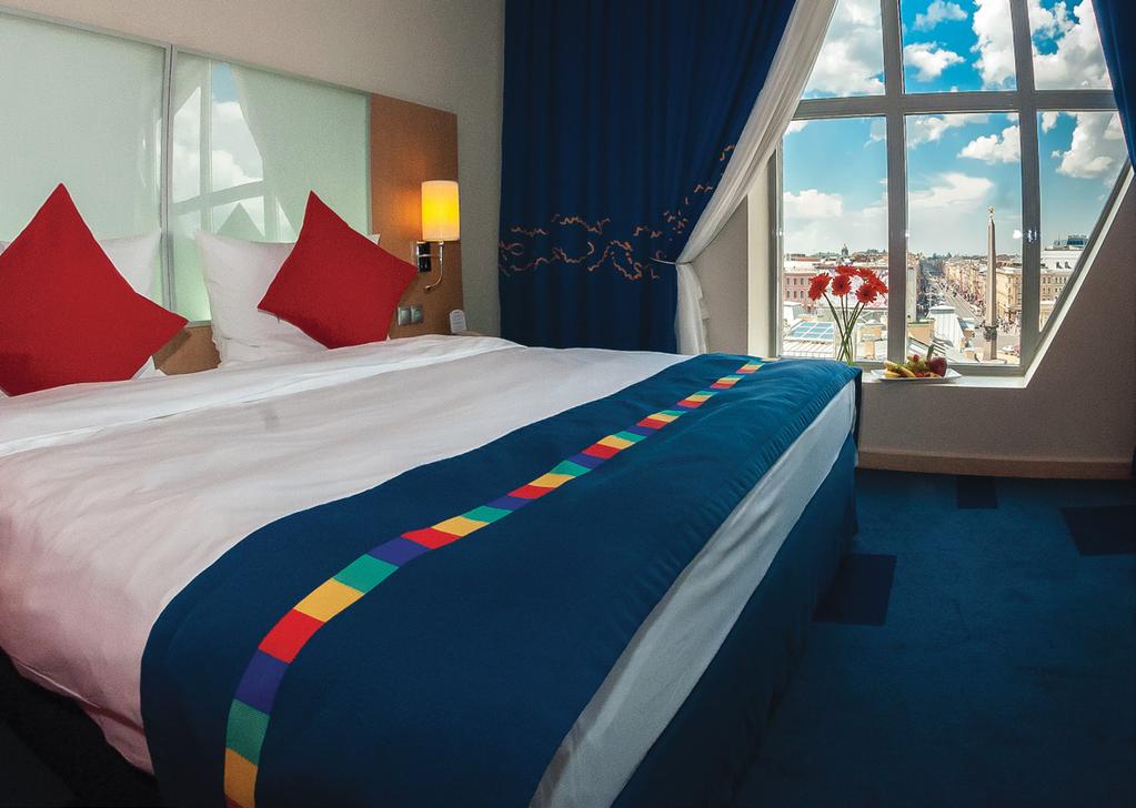 Guest Rooms Park Inn by Radisson Nevsky St. Petersburg hotel offers 269 rooms, including Standard rooms, Superior rooms and 2 Junior Suites with panoramic view of the city center.