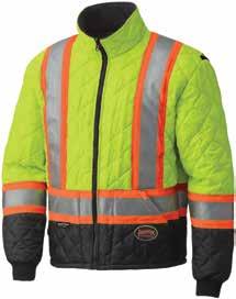 95 Hi-Viz Quilted Freezer Jackets Woven diamond quilted polyester with 3.