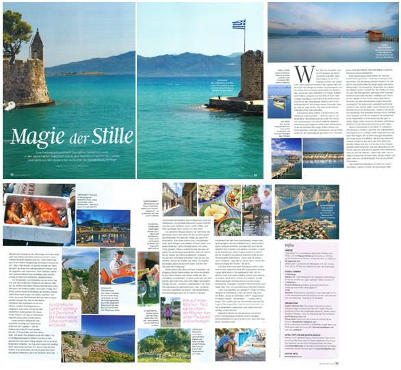 UNIQUE WESTERN GREECE GERMAN GROUP TRIP Lifestyle magazine uncovers little-known coastal towns Print Circulation: 293,627 German lifestyle magazine Laviva published a six-page travel feature on