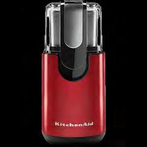 5-Cup Food Chopper in Empire Red KitchenAid's Blade Coffee Grinder, in empire red, features a powerful blade grinding mechanism that consists of a