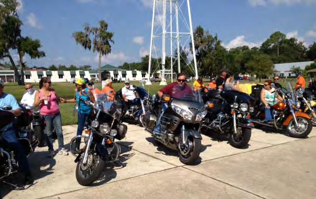 As always, residents lined up to hop aboard a motorcycle for the campus Parade, this year a much longer ride circling the campus several