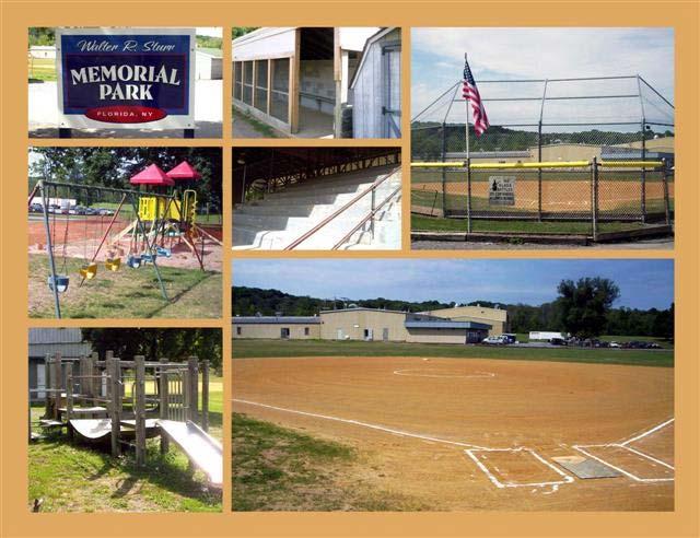 Recreational Resources: This Park contains one softball field, one basketball court, 2 multistation play structures, a swing set, spring animals, a small storage structure, a pavilion, a concession