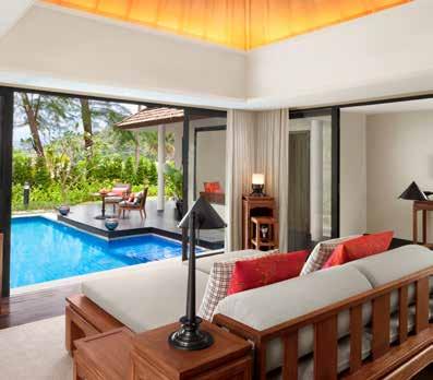 Beach Access Pool Villa Each Beach Access Pool Villa offers 180 sqm of exotic island living (65 sqm living space and 115 sqm outside area).