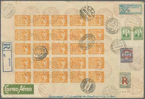 6 300 ( 250) Switzerland 1925/26: Envelope to Locarno franked with Scadta 30 c. blue and 8 c. national postage cancelled "Scadta Bogotà 16.XI.