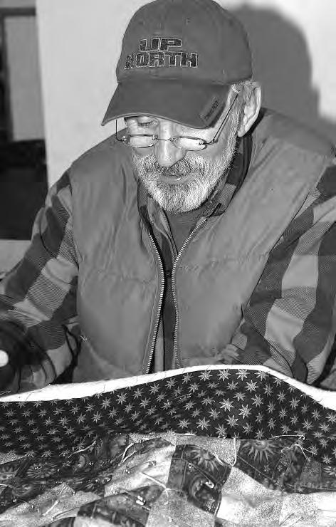 comfort quilting Photos by Derrick Lundy Above is