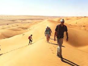 You proceed along a "valley", between long orange dunes about 50 meters in height.