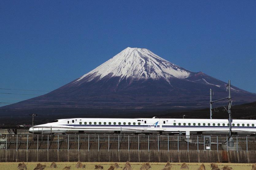 MT. FUJI IN SPRING [example] Photo : AFLO Central Japan Railway Company MT. FUJI & BULLET TRAIN(Shinkansen) [example] MT.