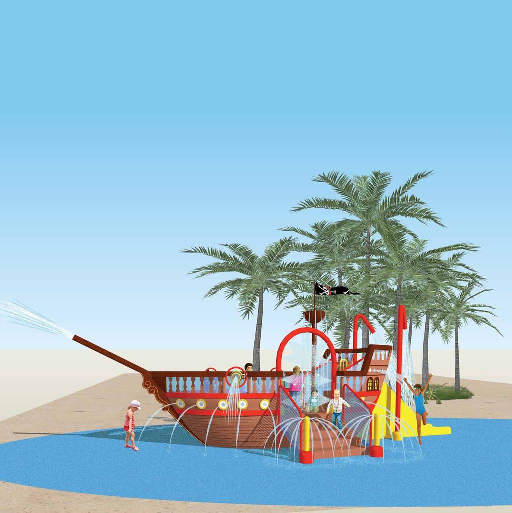NEW! Aqua Pirate Ship Lenght: 36 Width: 12 Height: 15 GPM: 200