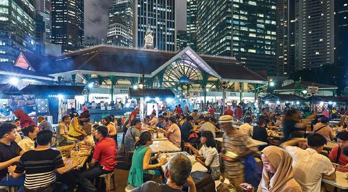 This changed in 1879, when the market, now known as Lau Pa Sat and gazetted a National Monument in 1973, moved to its present site along Cross Street.