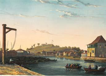 A HARBOUR OF HISTORY: THE SINGAPORE RIVER THROUGH TIME The Singapore River runs for about three kilometres from its headwaters near Kim Seng Bridge to its mouth, flowing beneath Anderson Bridge and
