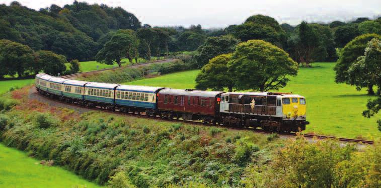 Emerald Isle Express approaching Killarney THE EMERALD ISLE EXPRESS TOUR DCST2018J/S THE ORIGINAL RAIL CRUISE AND CASTLE TOUR An exclusive rail land cruise and castle tour through Ireland on your own