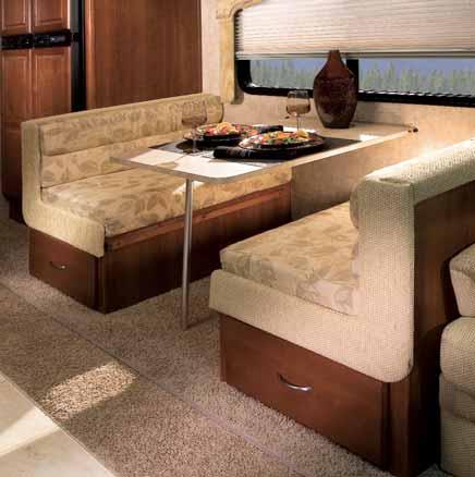With plenty of floor space and roomy slide-outs, everyone can be comfortable.
