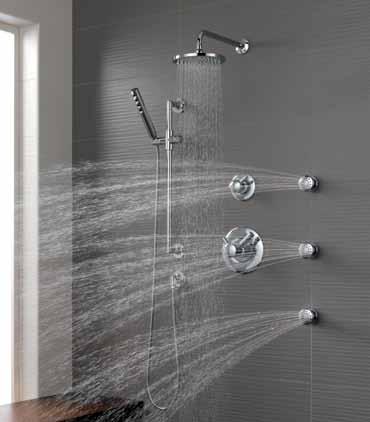 CUSTOM SHOWERS ODIN MEDIUM FLOW CUSTOM SHOWER SYSTEM ODIN SENSORI HIGH FLOW CUSTOM SHOWER SYSTEM Brizo custom shower systems are available in trim styles