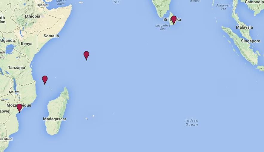 RIMS Program : Indian oean Region Project locations in the