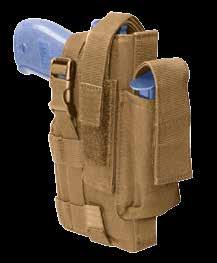1000 denier nylon body with heavy-duty hardware Structured holster body prevents collapse, allows for easy re-holstering Internal foam layers provide added weapon protection Two adjustable /